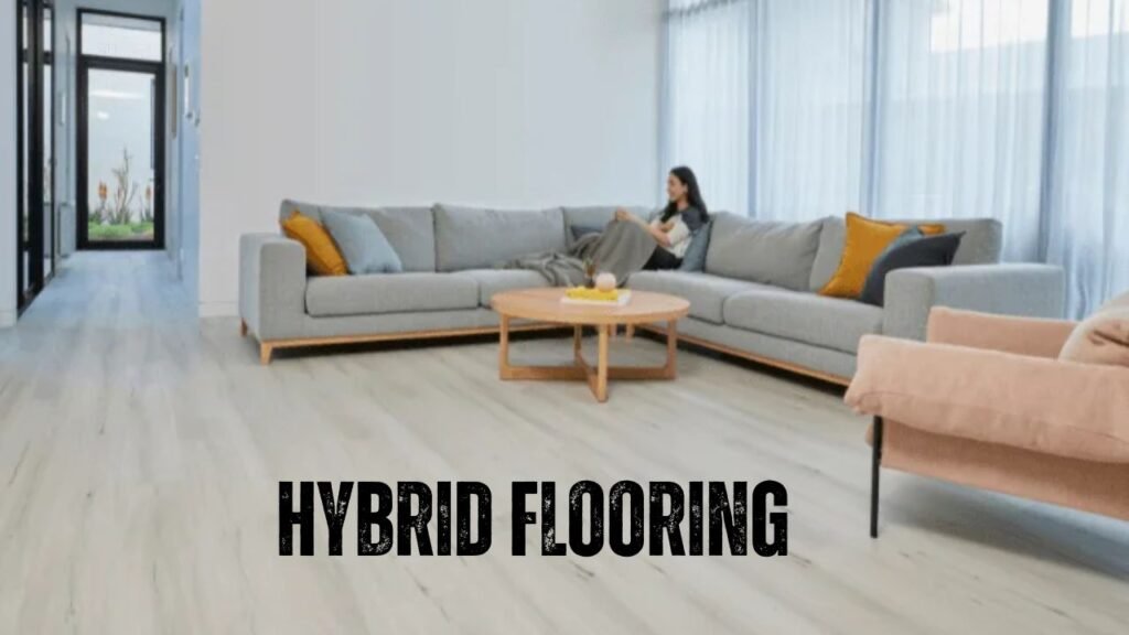 Hybrid flooring in modern living room – Frankston home